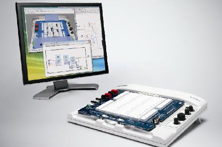 NI为交互式动手课程引入新版原型开发平台NI ELVIS II基于LabVIEW软件，提供USB的即插即用连接，并与NI Multisim完全整合