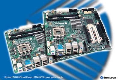 两款配备 45nm Intel 四核处理器 的全新控创基本型主板